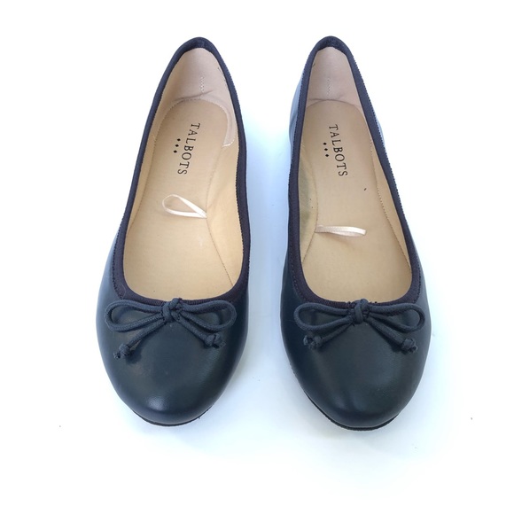 Talbots Shoes - Talbots Navy Blue Ballet Flats